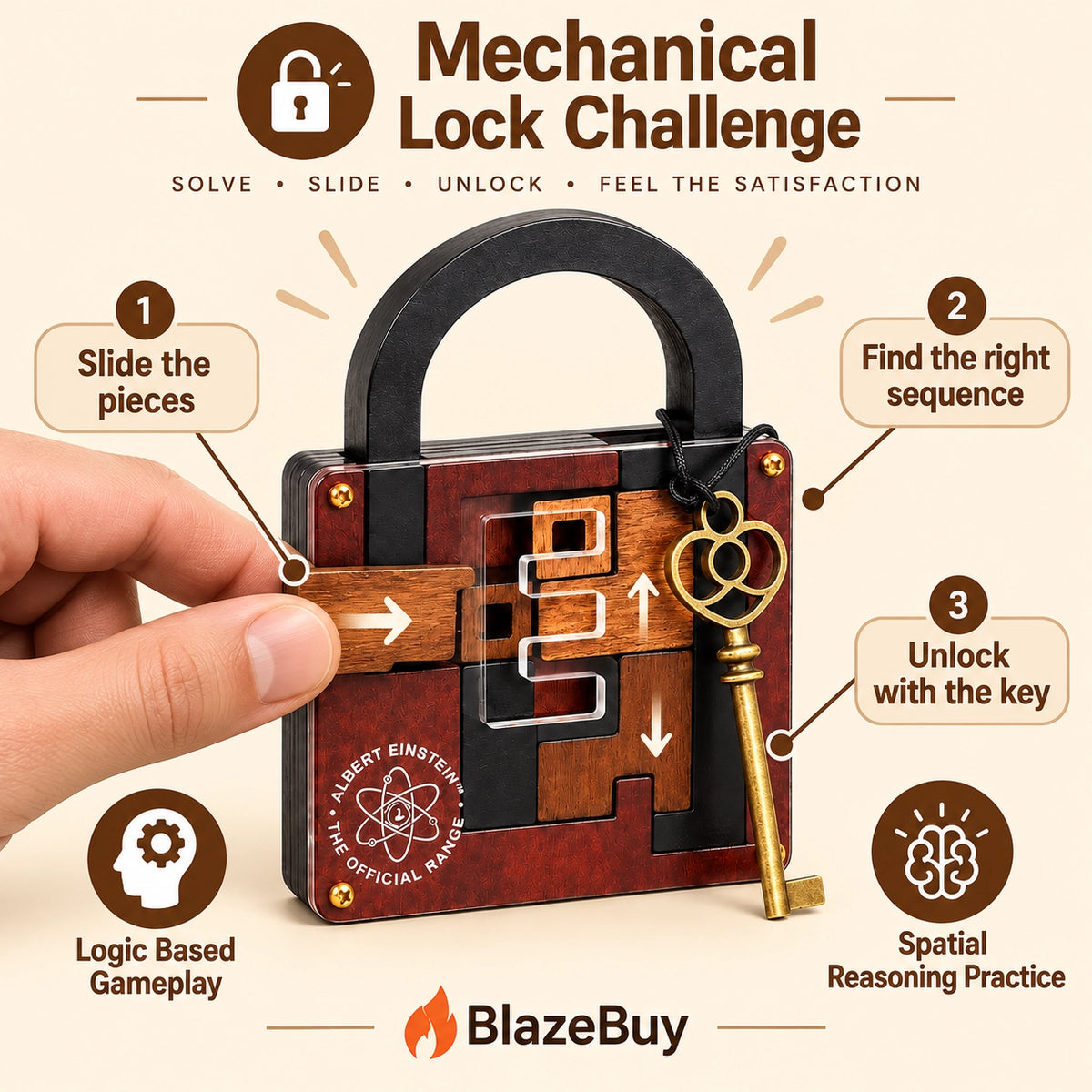 Einstein Lock Puzzle Game
