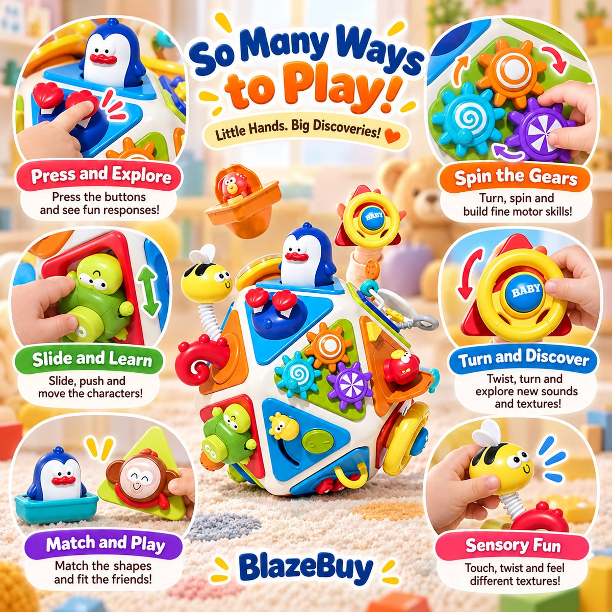 Toddler Activity Learning Cube