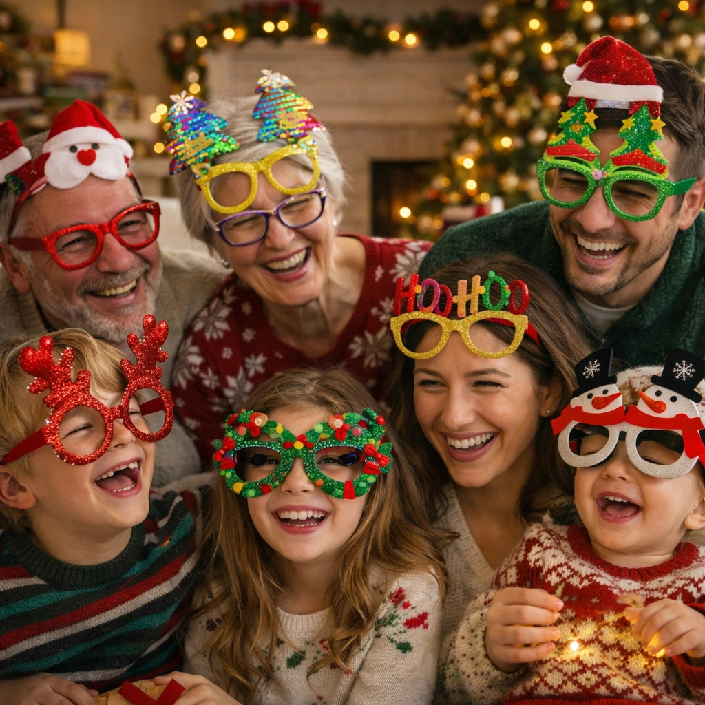 Christmas Glitter Party Glasses