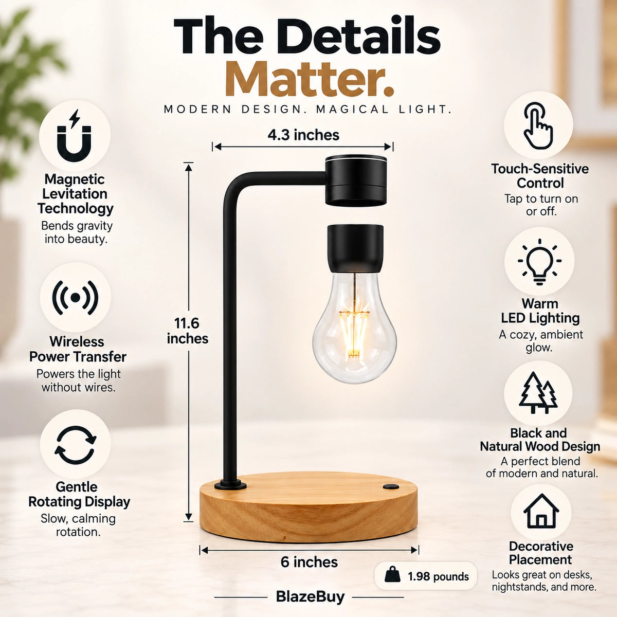 Levitating Light Bulb Lamp