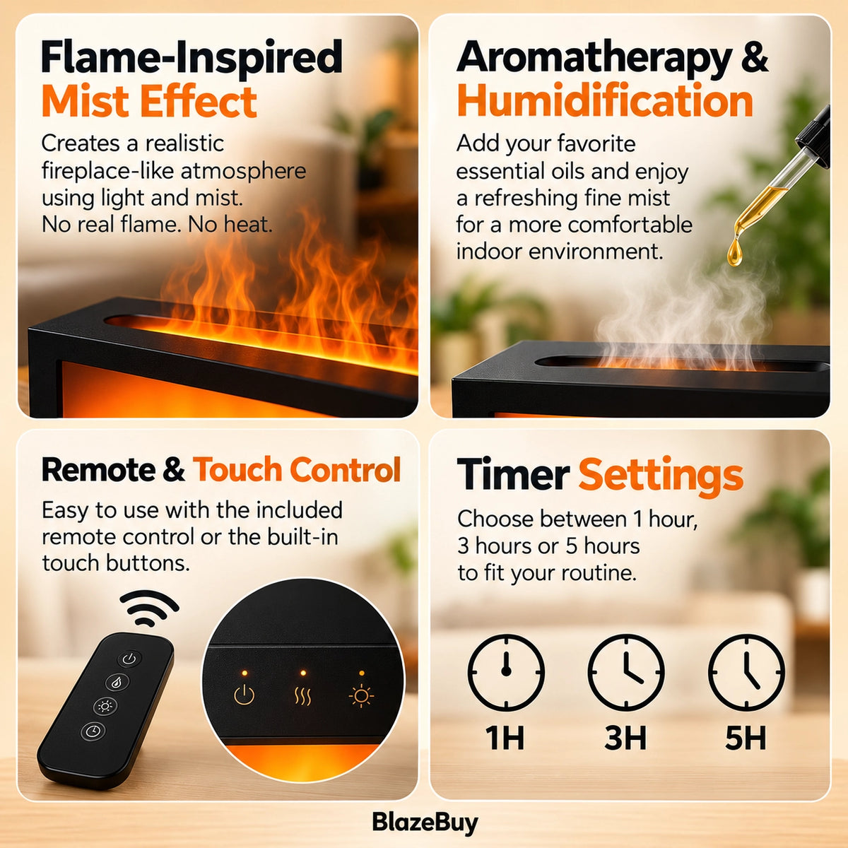 Fireplace Flame Aroma Diffuser