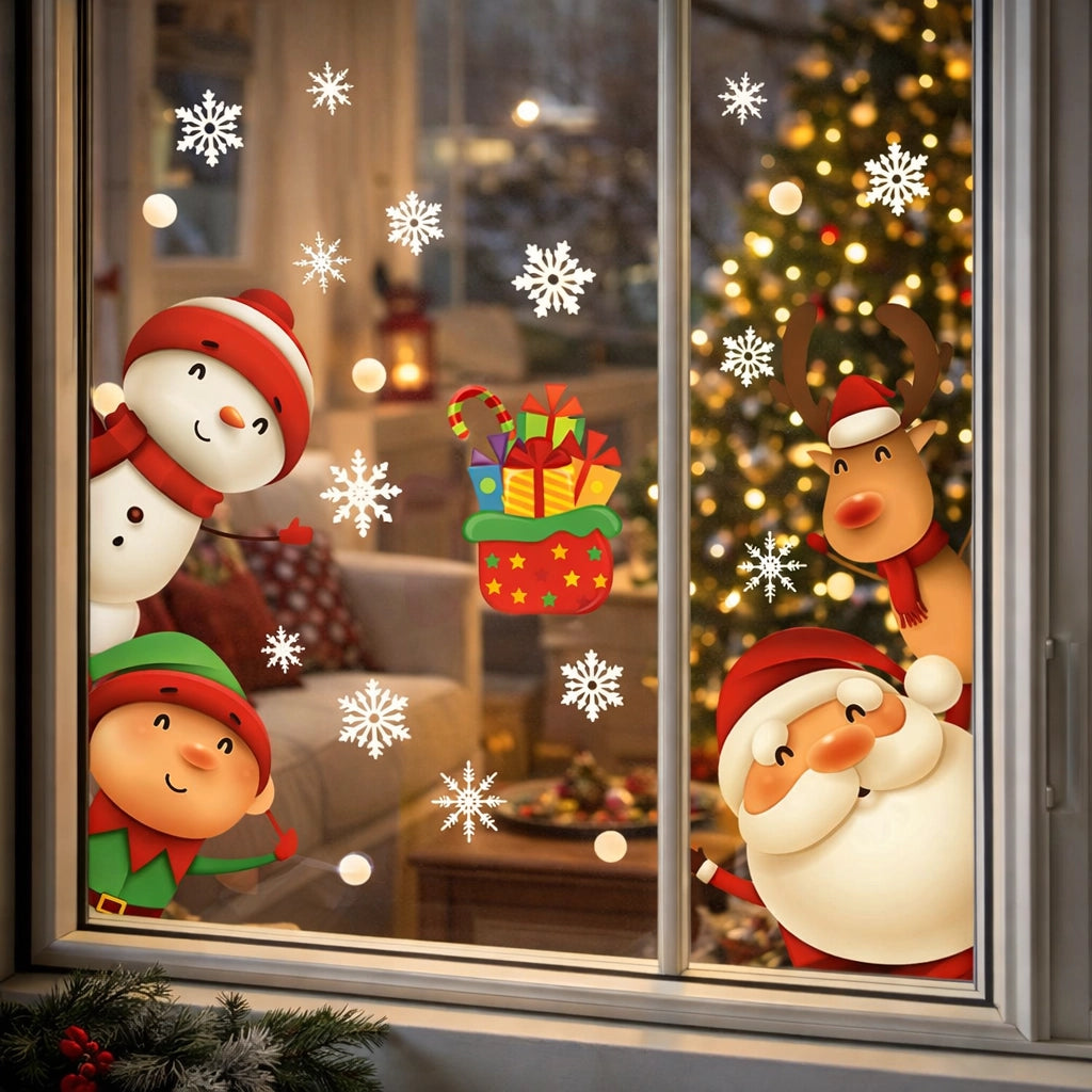 Christmas Snowflake Window Clings