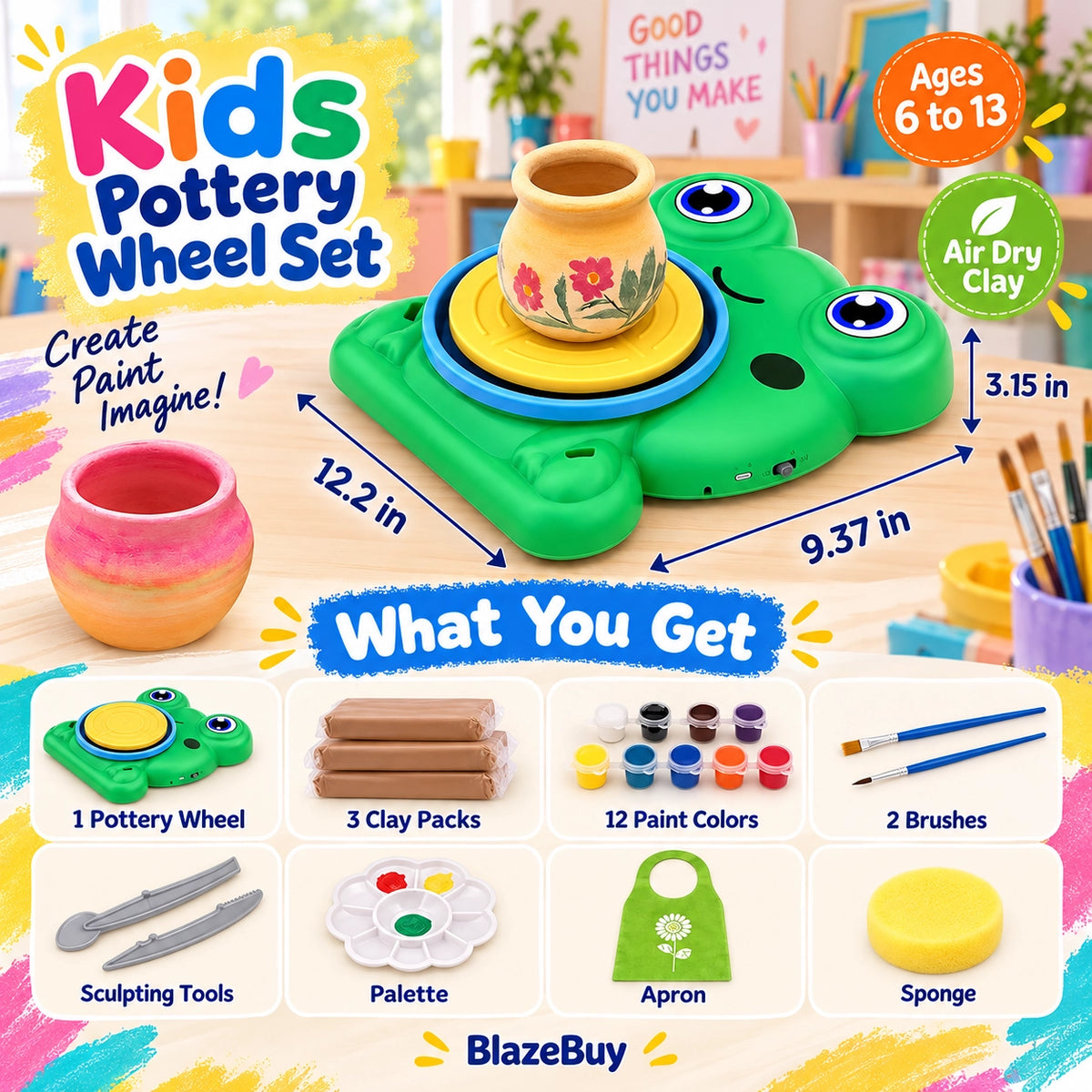 Creative Kids Pottery Wheel Kit