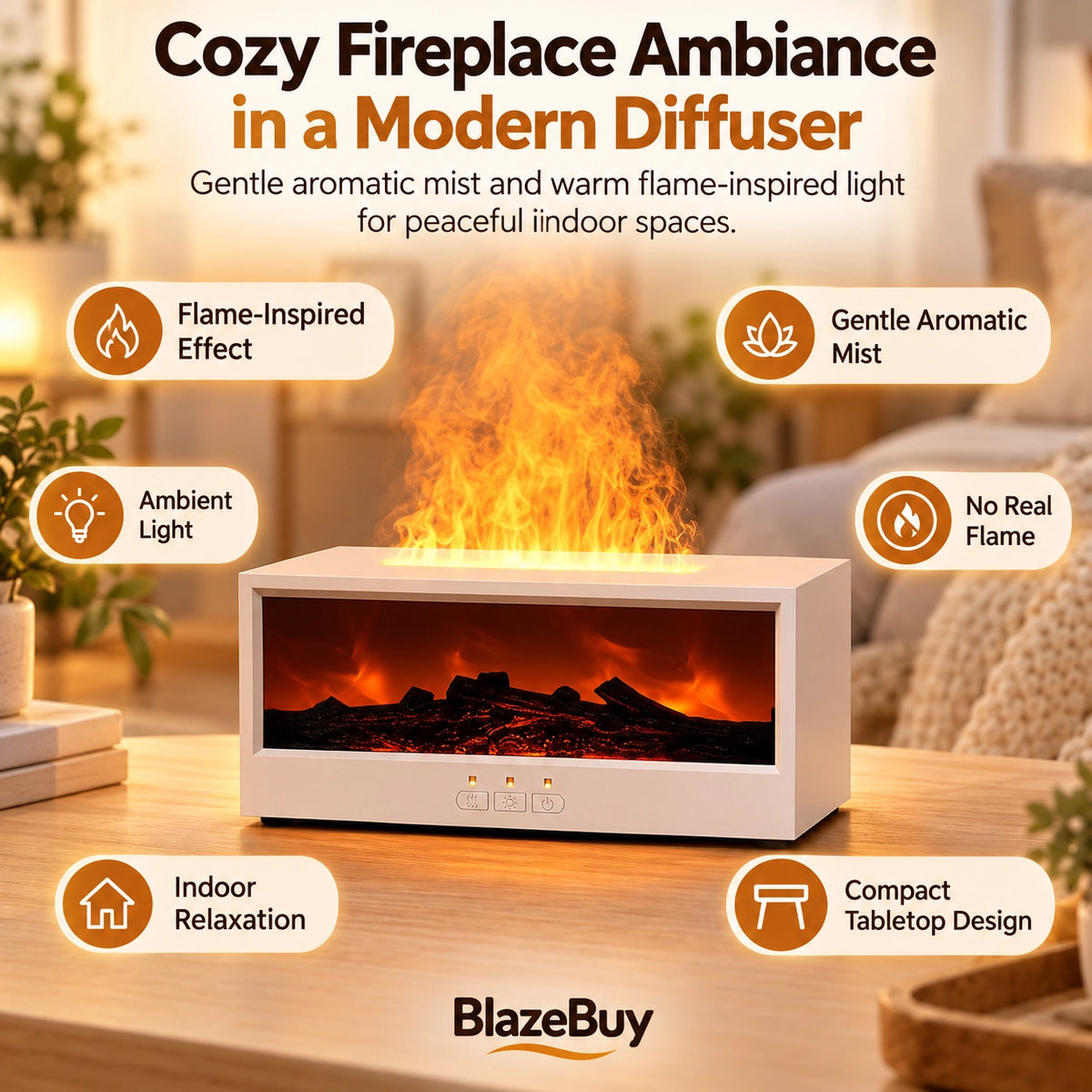 Fireplace Flame Aroma Diffuser