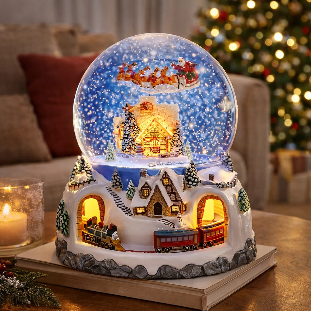 Rotating Musical Christmas Snowglobe