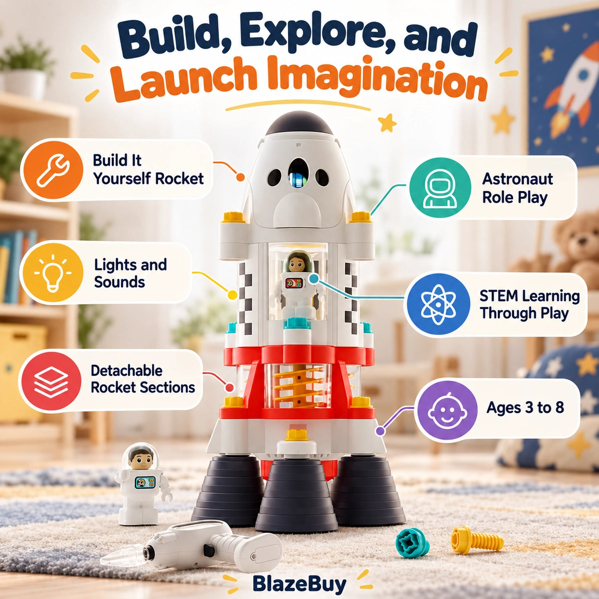 Space Adventure Rocket Playset