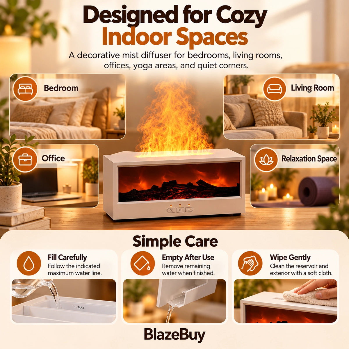 Fireplace Flame Aroma Diffuser