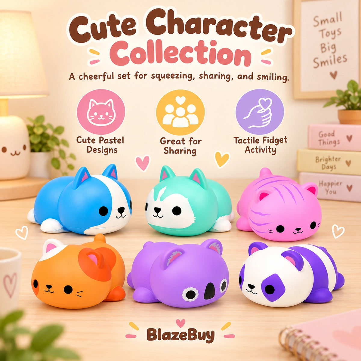 Cat Squishy Stress Set
