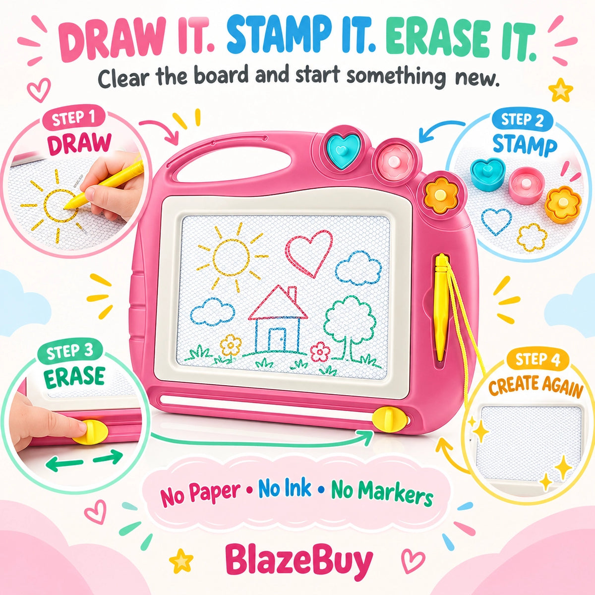 Toddler Magnetic Drawing Board