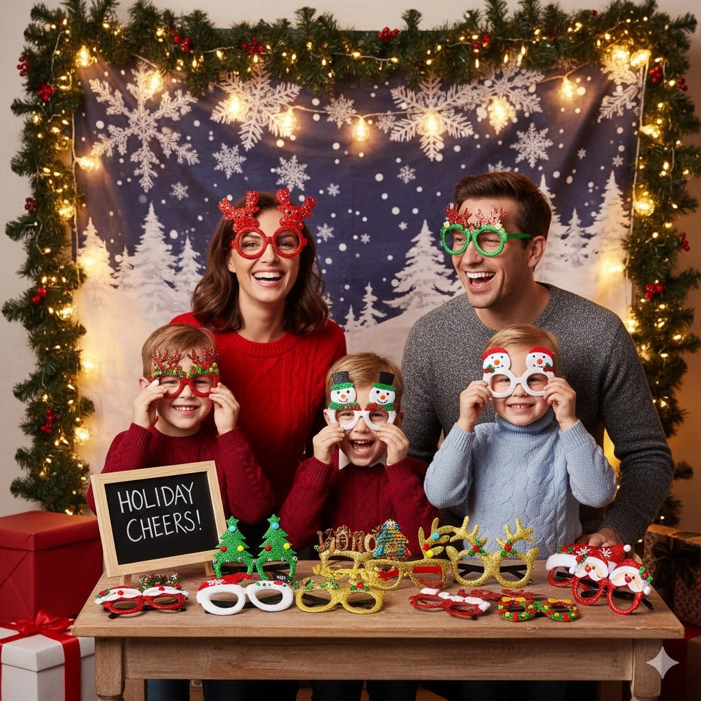 Christmas Glitter Party Glasses