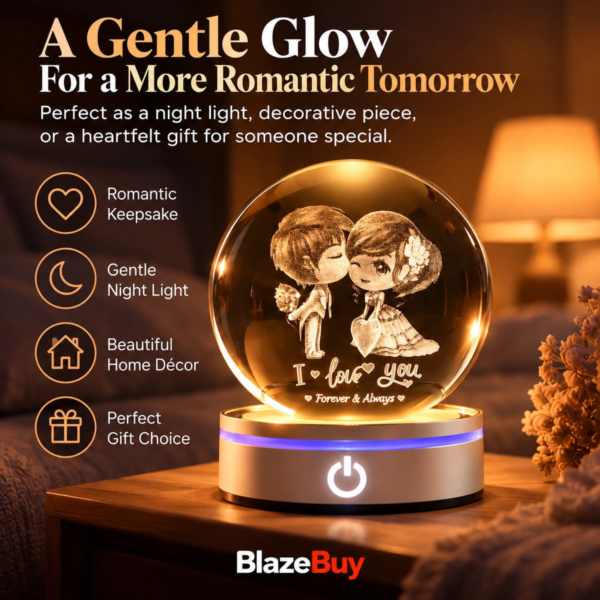3D Crystal Light Globe