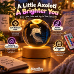 Axolotl Crystal Ball Lamp