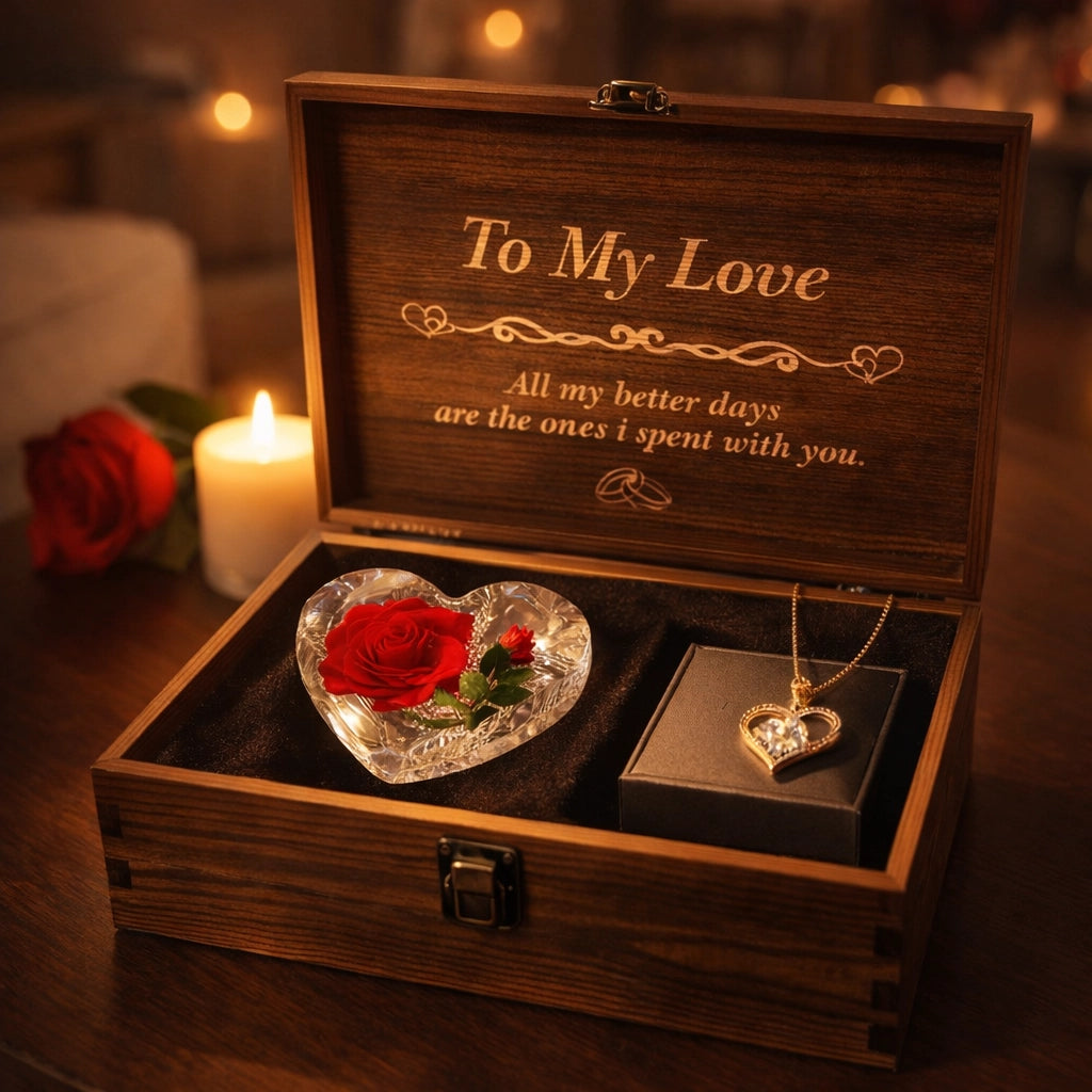 Handcrafted Rose Memory Keepsake