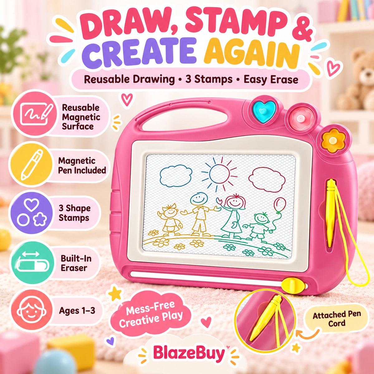 Toddler Magnetic Drawing Board