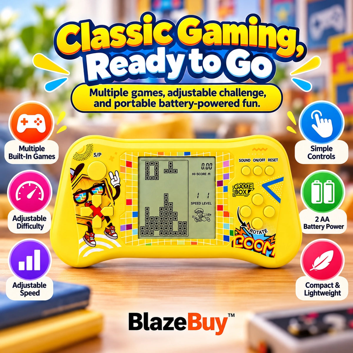 Retro Brick Game Console