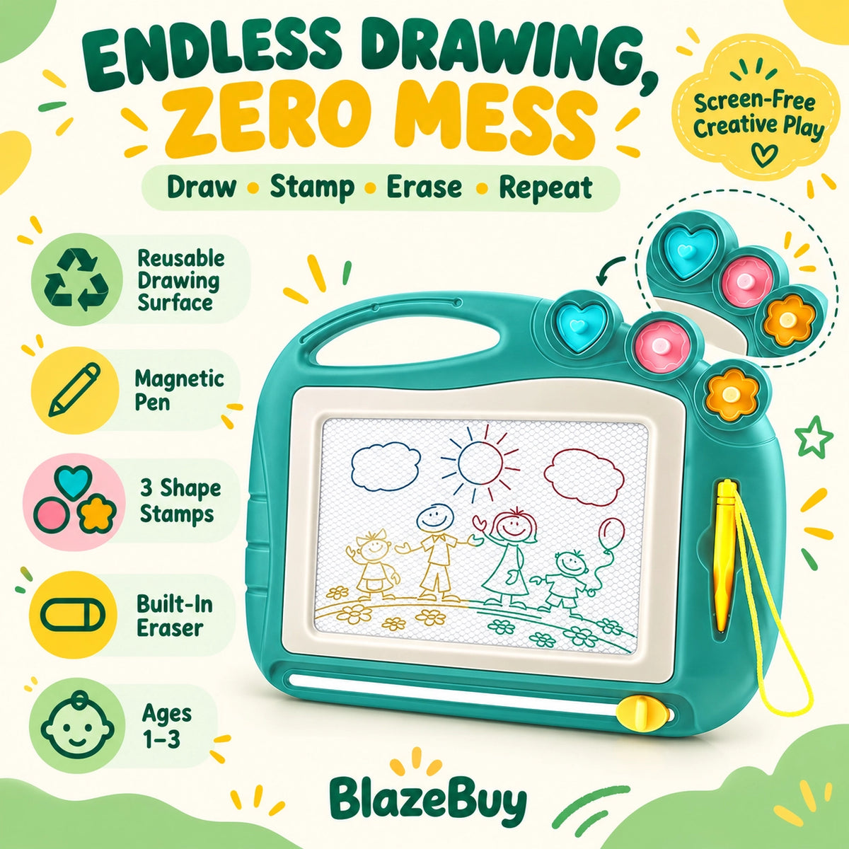 Toddler Magnetic Drawing Board