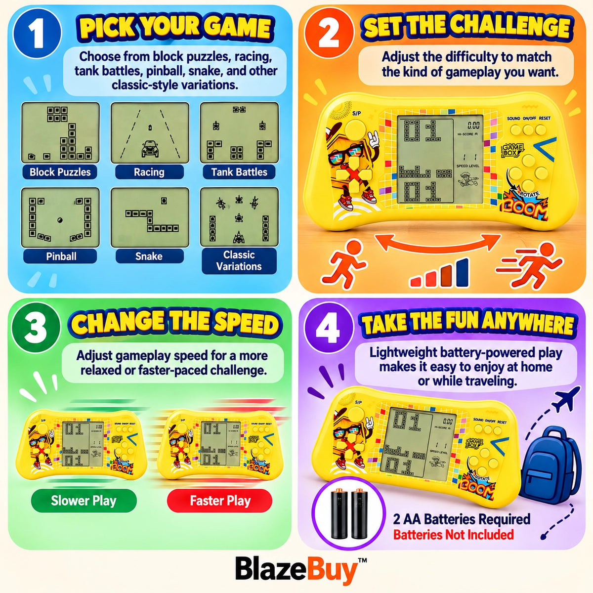 Retro Brick Game Console