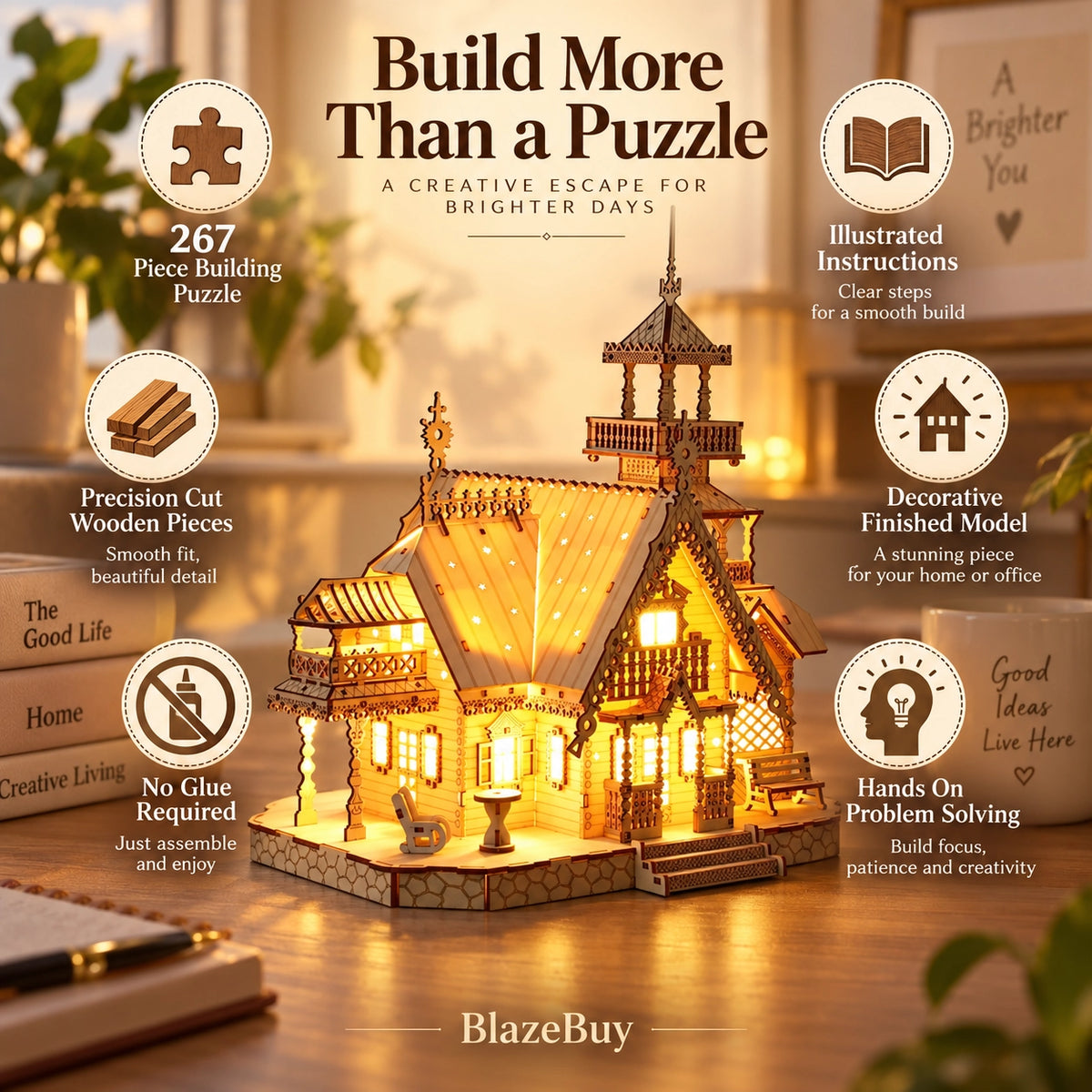 Country Villa Wooden Puzzle