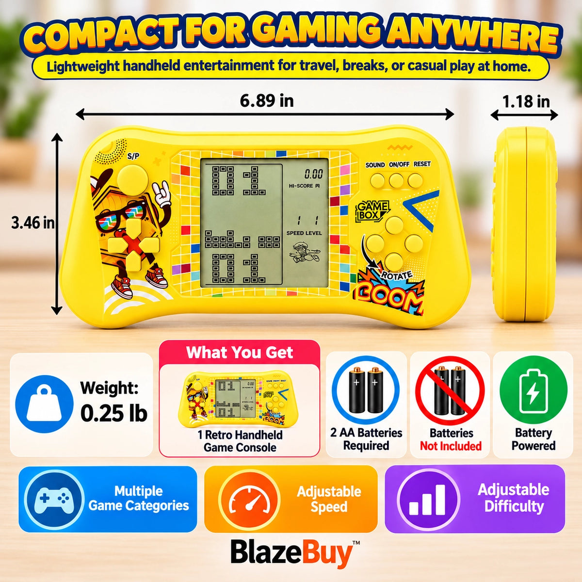 Retro Brick Game Console