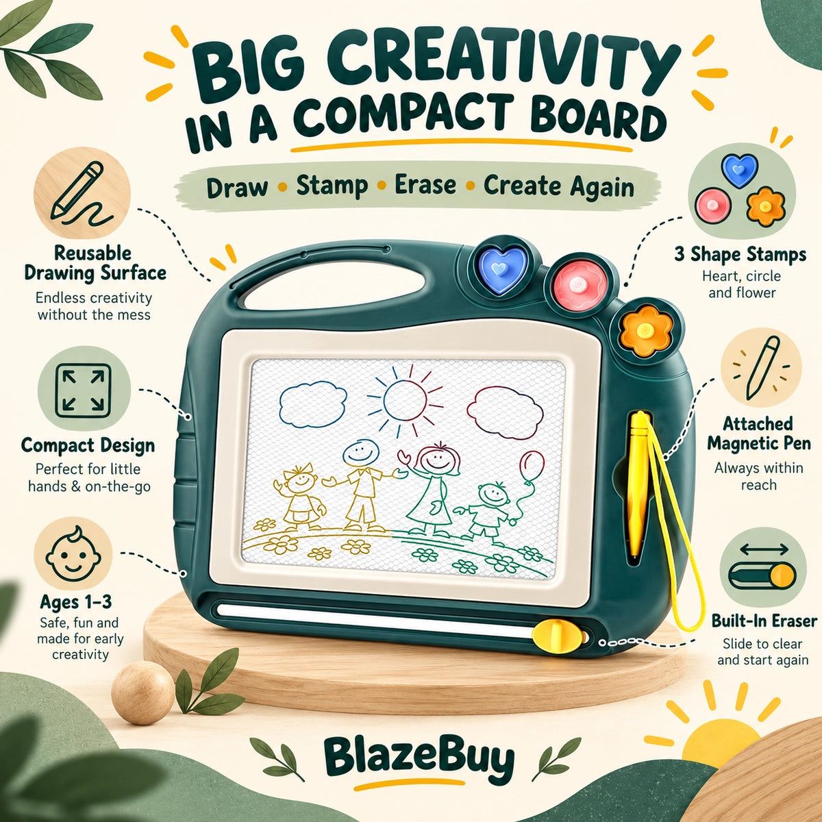 Toddler Magnetic Drawing Board