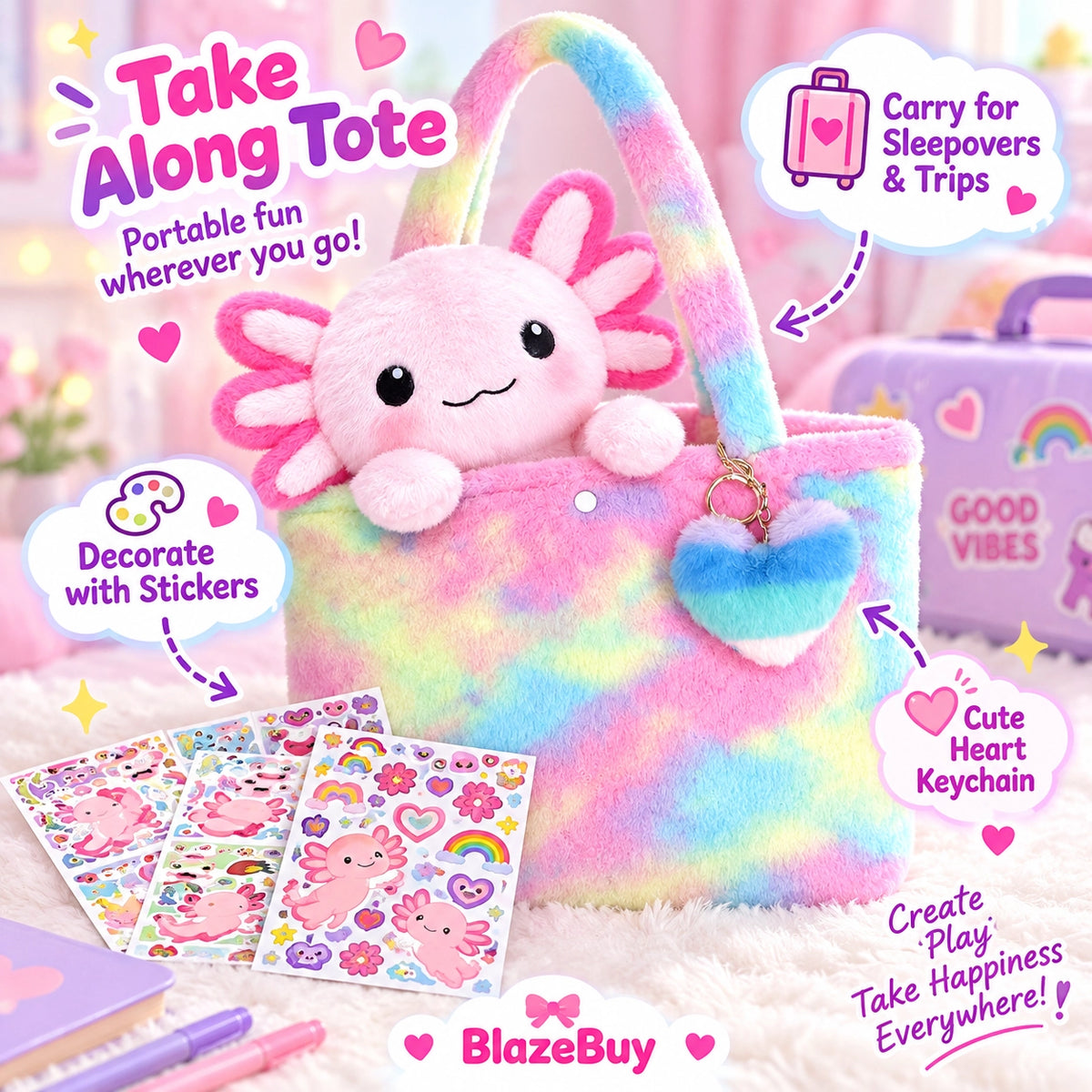 Axolotl Dress Up Plush Set