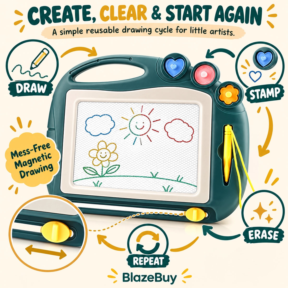 Toddler Magnetic Drawing Board