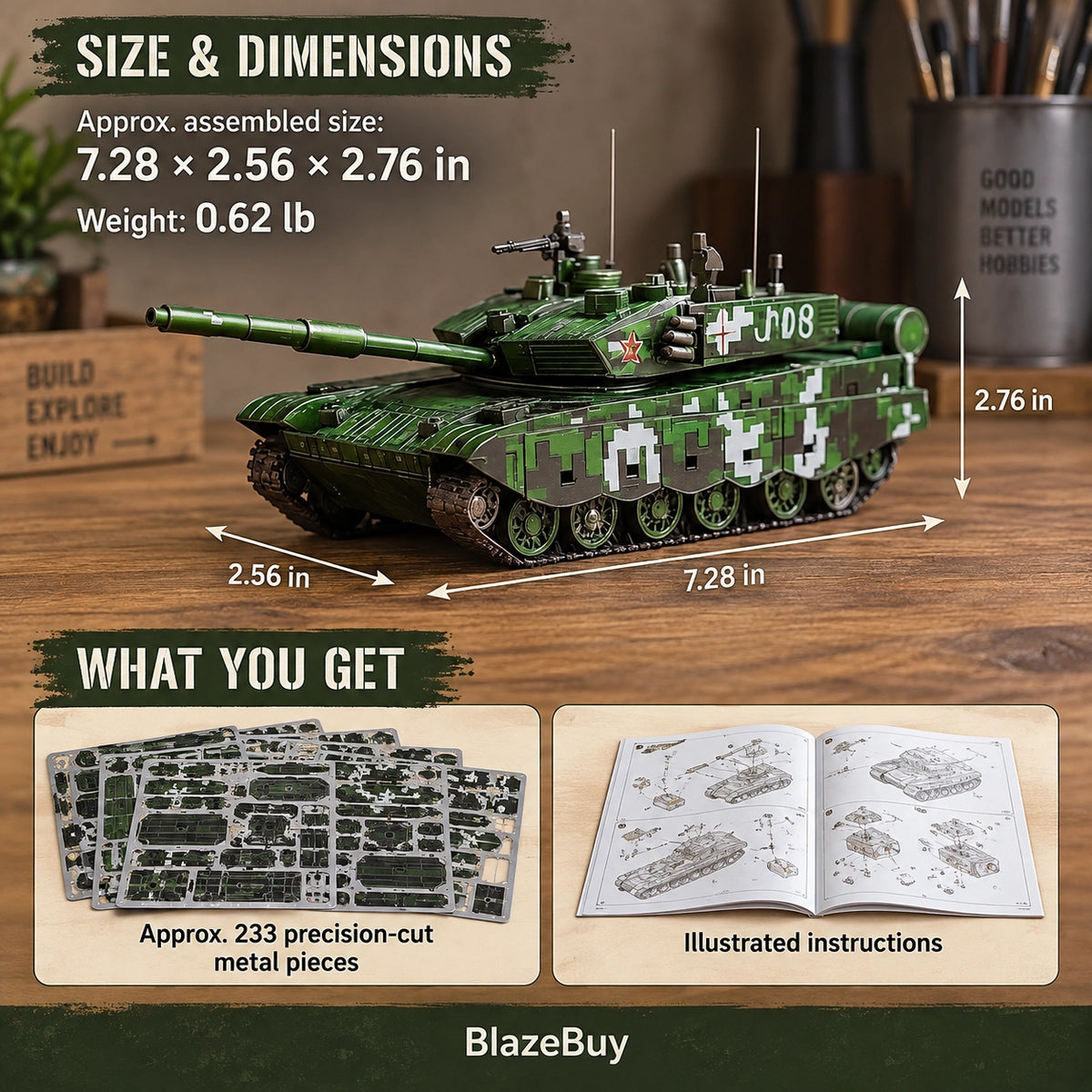 Piececool Metal Tank Models