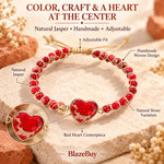 Heart Jasper Braided Bracelet