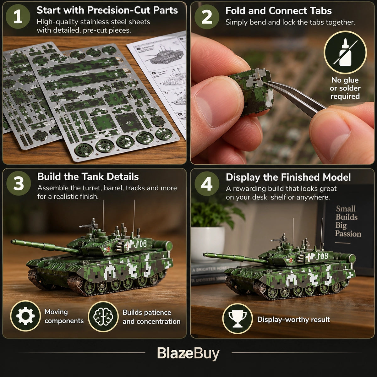 Piececool Metal Tank Models