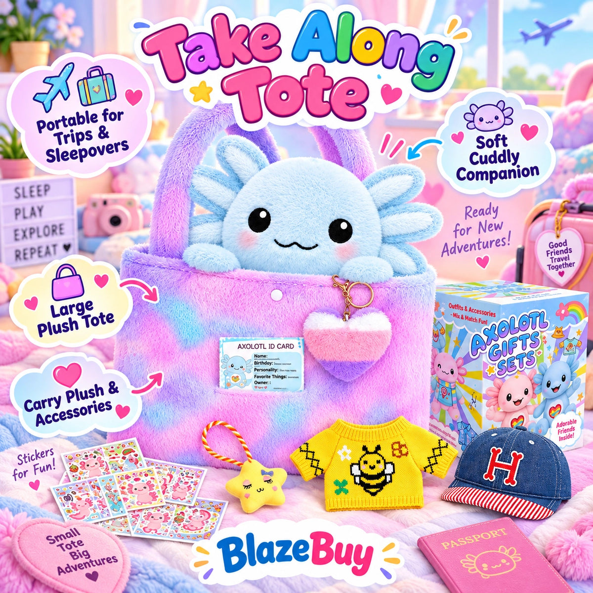 Axolotl Dress Up Plush Set