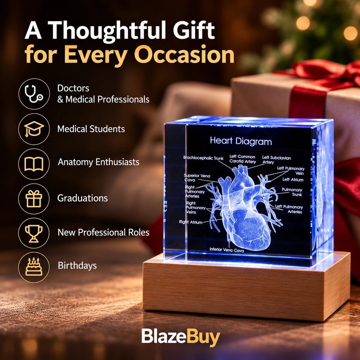 3D Crystal Human Heart Model