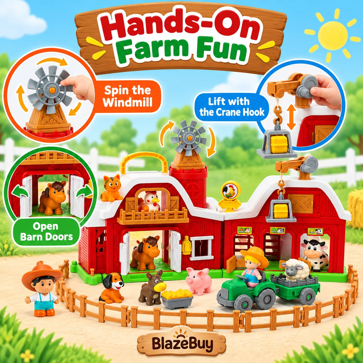 Farm Barn Playset Toy