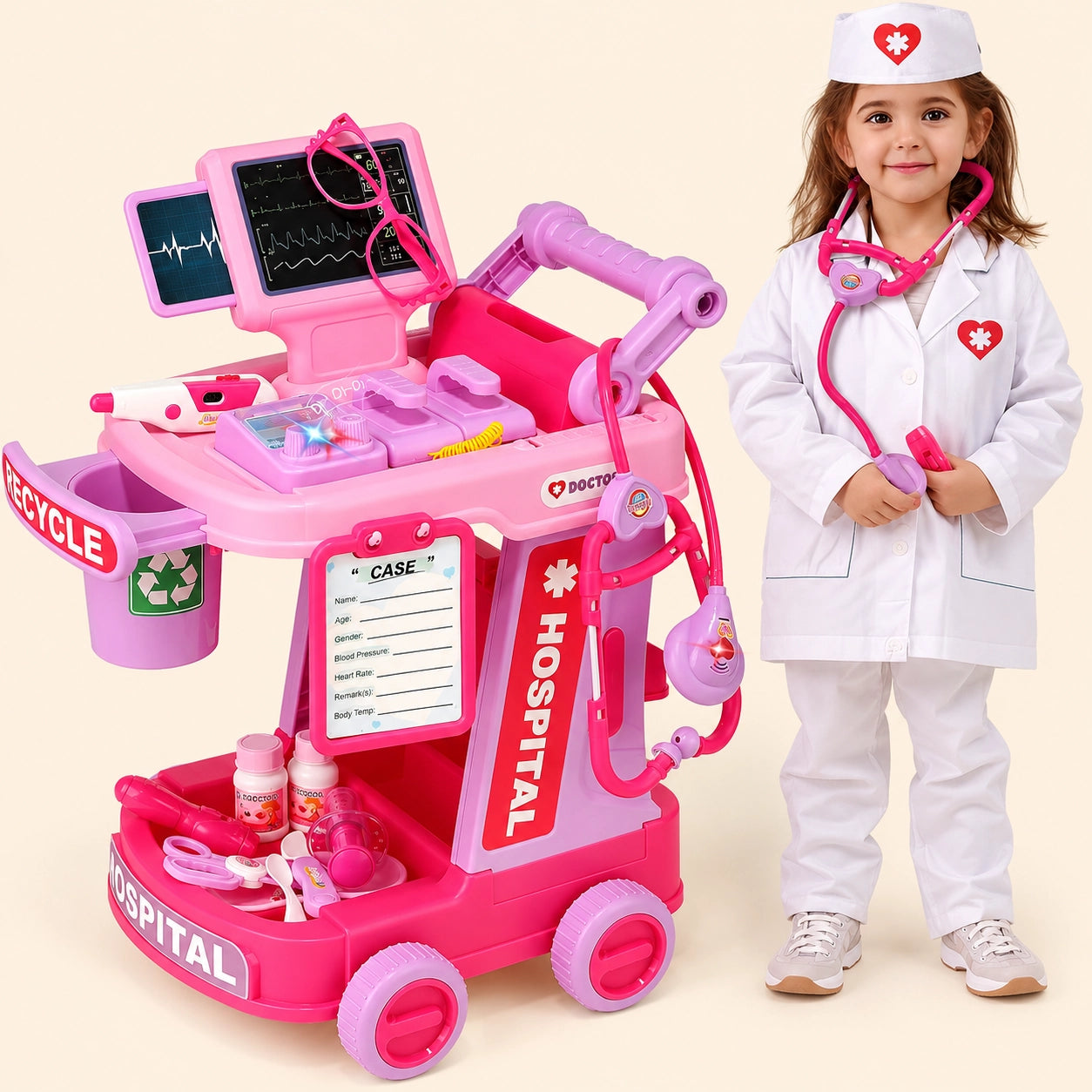 Toddler Doctor Cart Playset