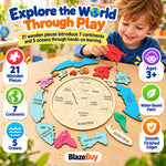 Wooden World Map Puzzle