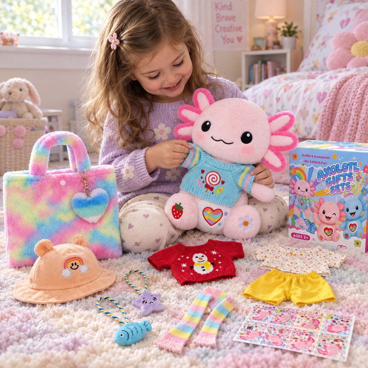 Axolotl Dress Up Plush Set