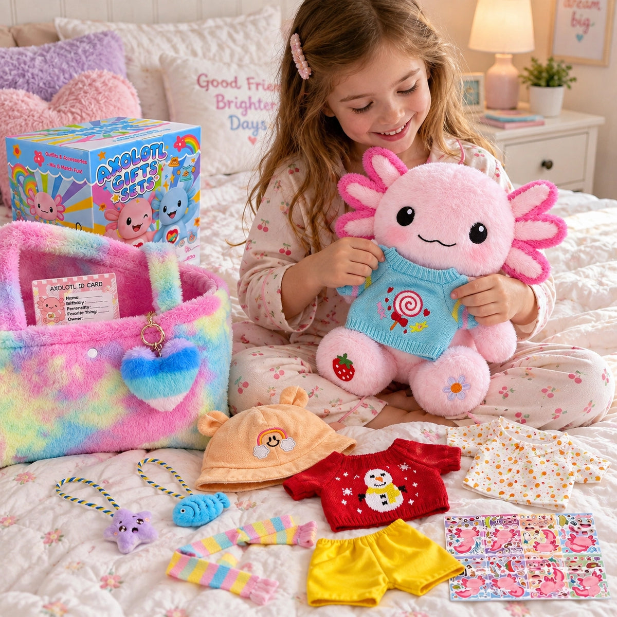 Axolotl Dress Up Plush Set