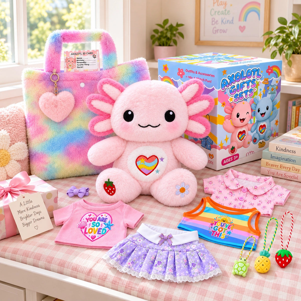 Axolotl Dress Up Plush Set