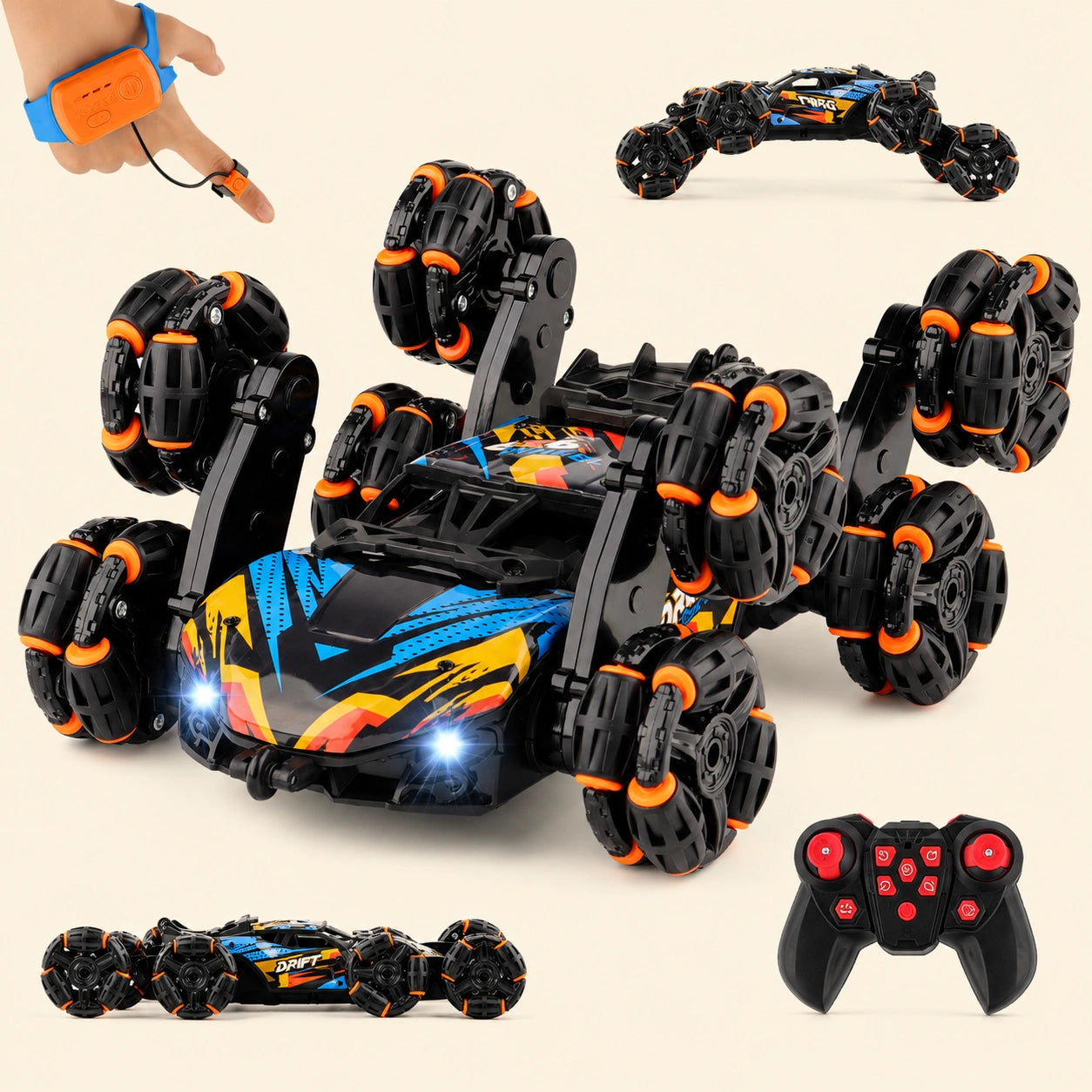 Gesture Control 8-Wheel RC Stunt Car