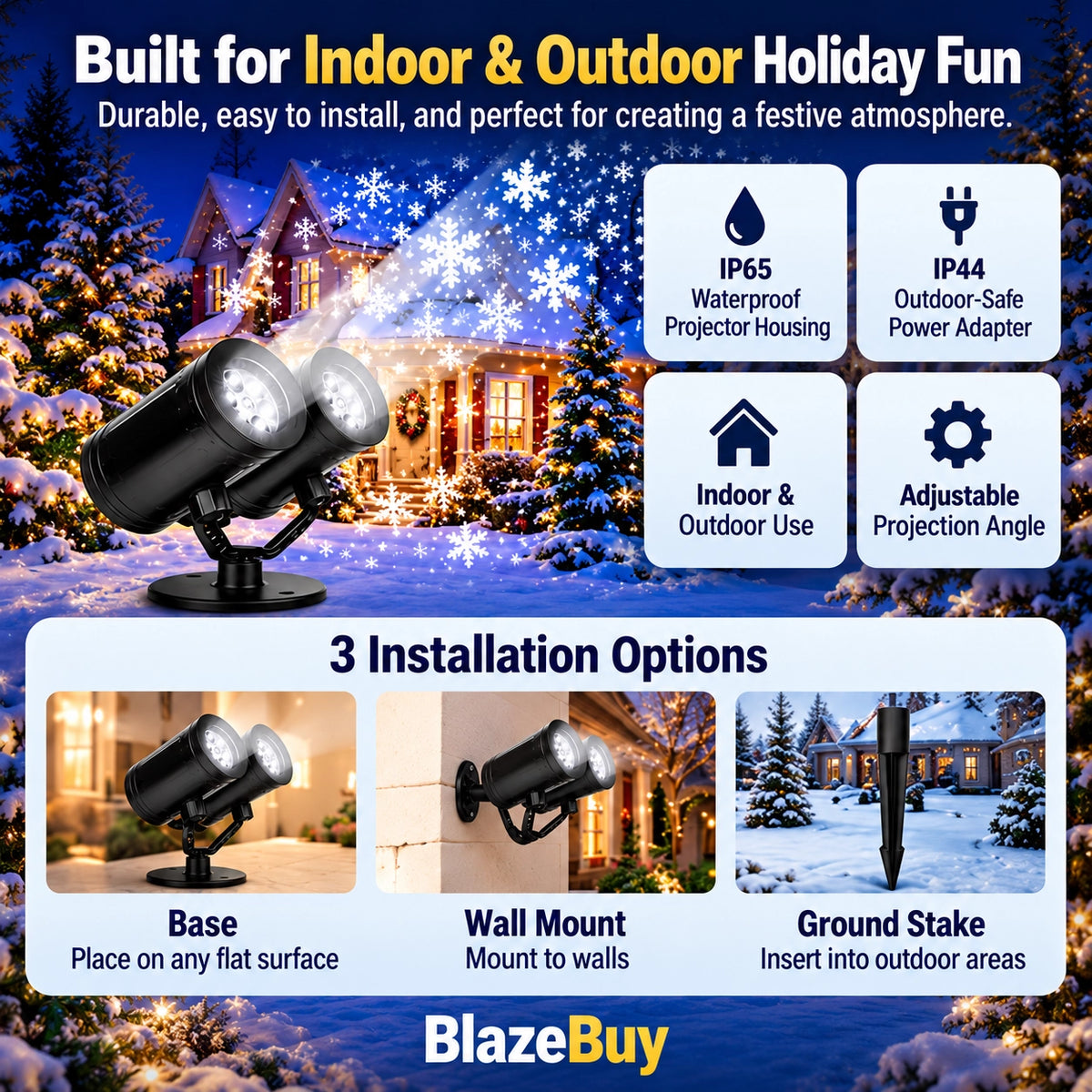 Snowflake Projector Lights