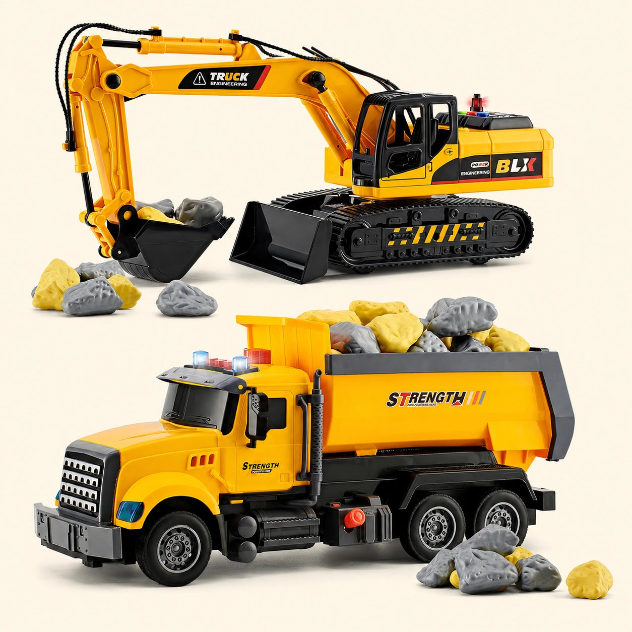 Construction Excavator Dump Truck Set