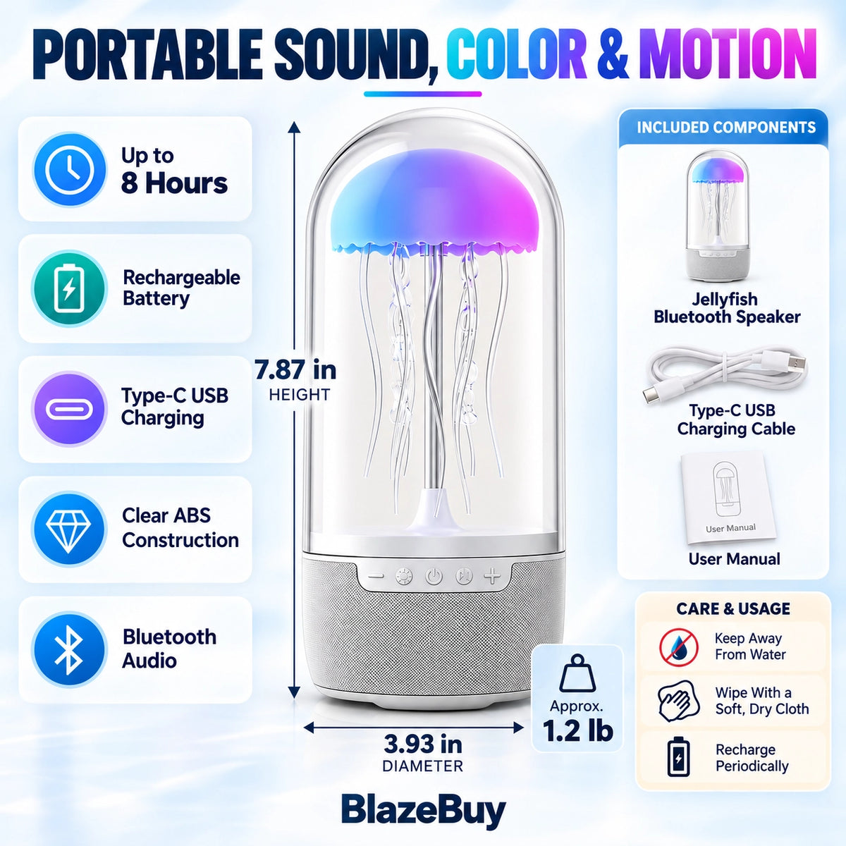 Jellyfish Bluetooth Speaker Lamp