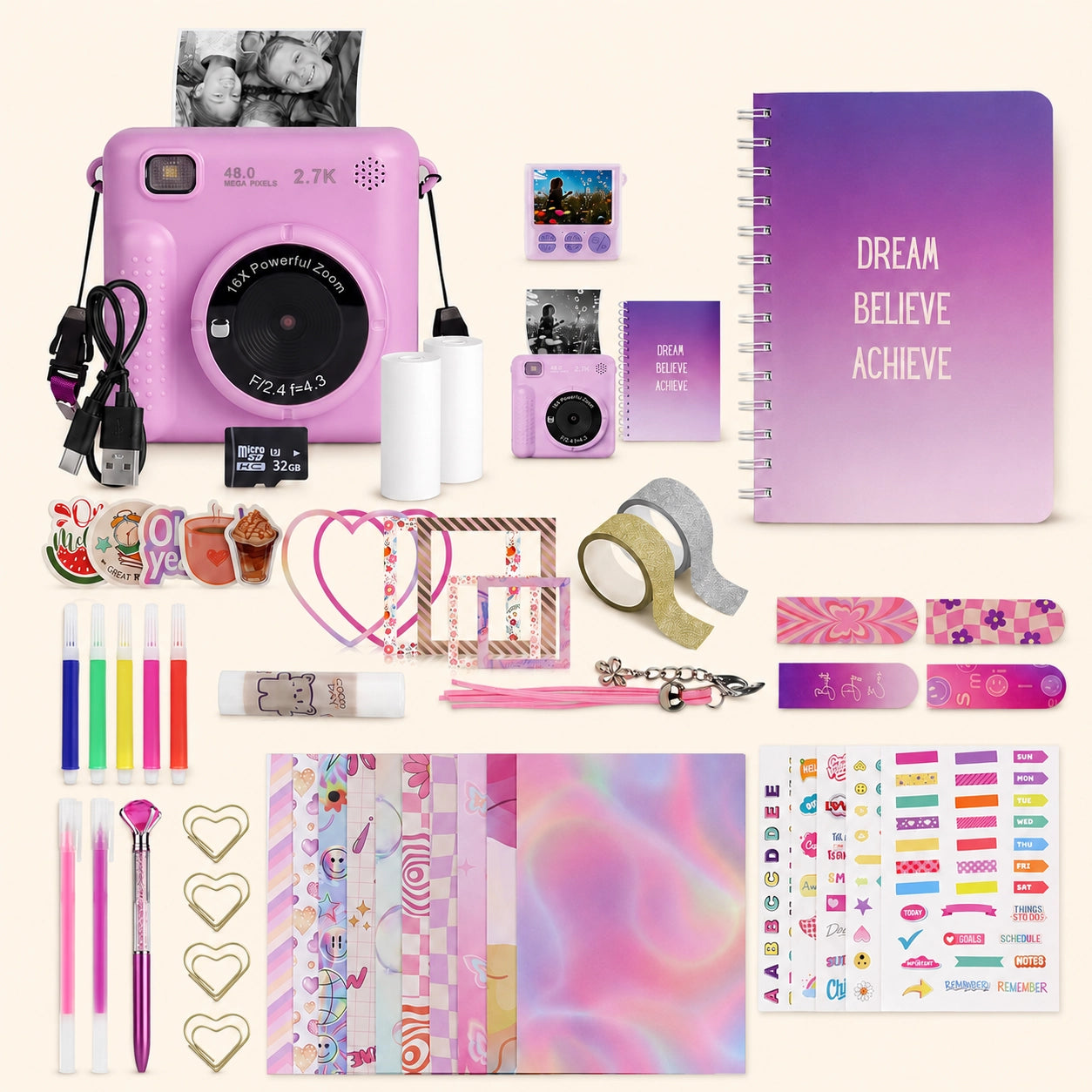 Instant Print Camera Journal Set