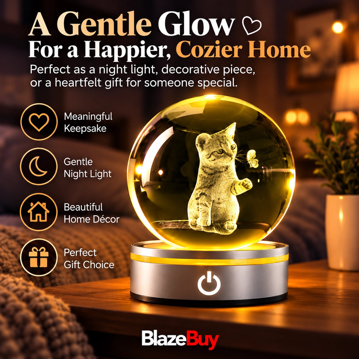 3D Crystal Light Globe