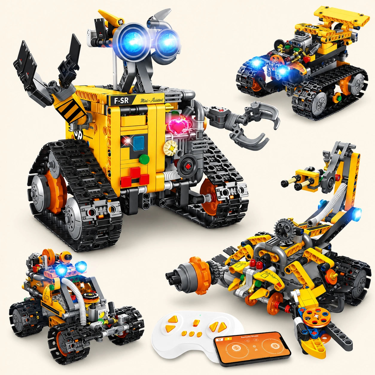 4-in-1 RC Robot Building Kit