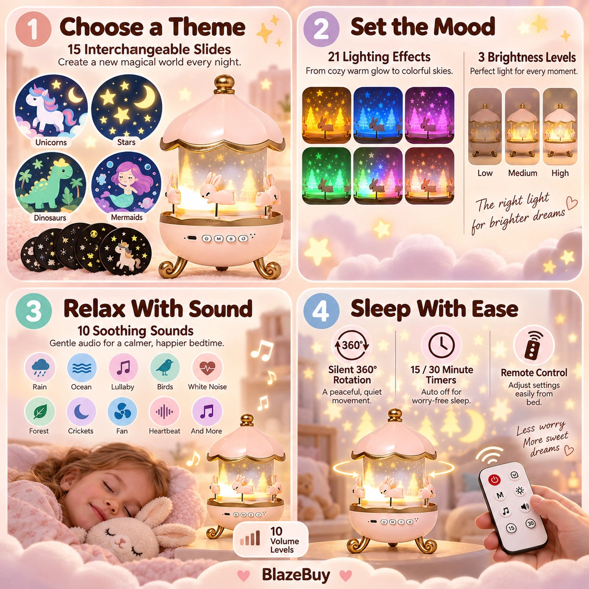 Baby Night Light Projector