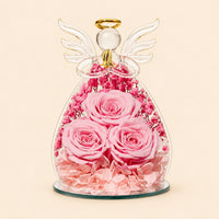 Angel Rose Glass Dome