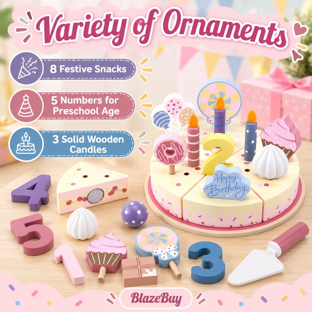 Wooden Celebration Party Set