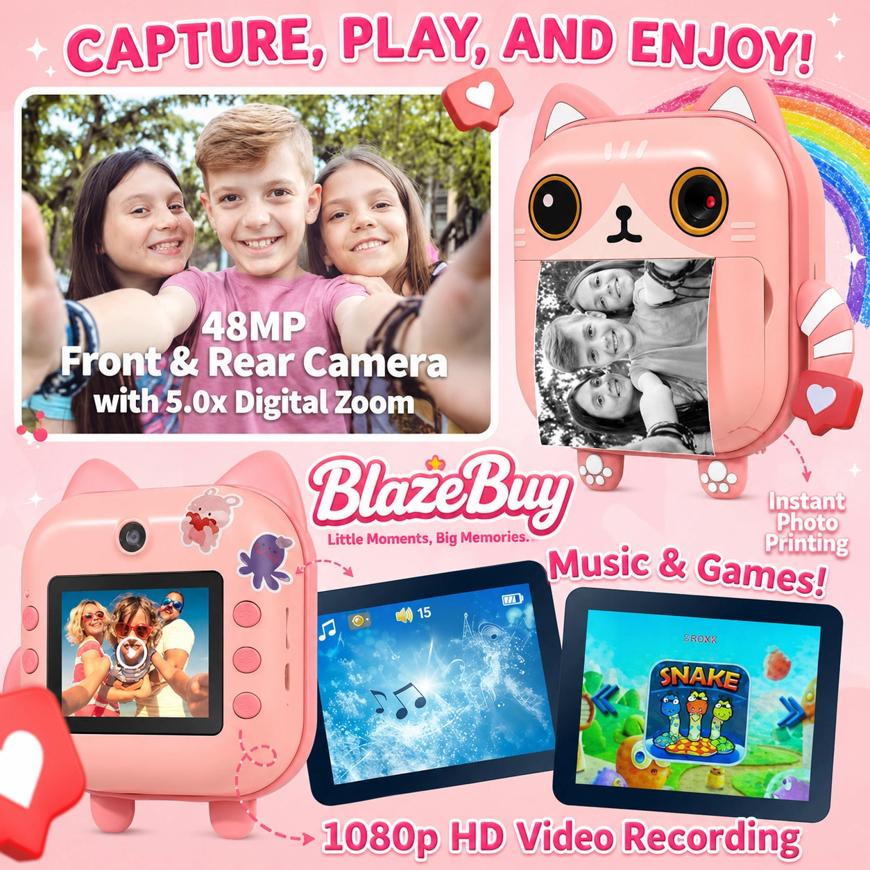 Instant Print Camera Journal Set