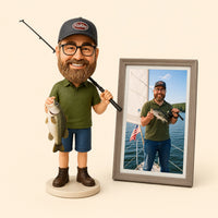 Personalized Fisherman Bobblehead Figure