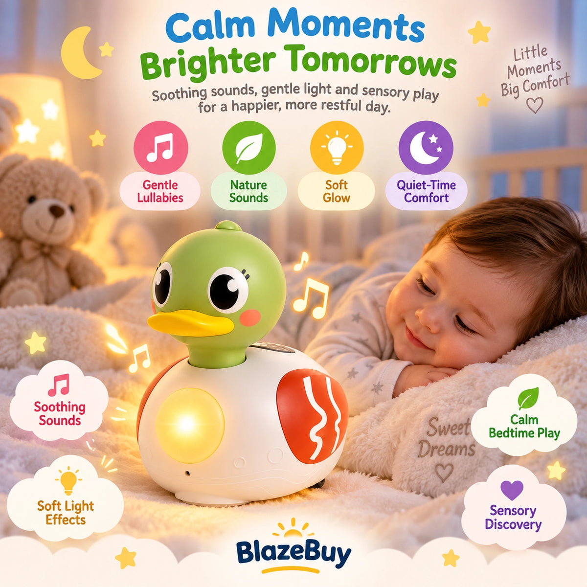 Musical Crawling Duck Toy